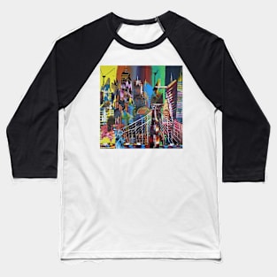 New York City Abstract Painting 857 Baseball T-Shirt